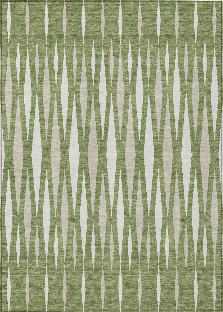 Piper Looms Chantille Diamonds ACN881 Green Machine Washable Area Rug main image