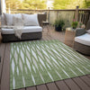 Piper Looms Chantille Diamonds ACN881 Green Machine Washable Area Rug Outdoor Lifestyle Image Feature