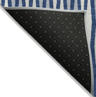 Piper Looms Chantille Diamonds ACN881 Navy Machine Washable Area Rug Backing Image