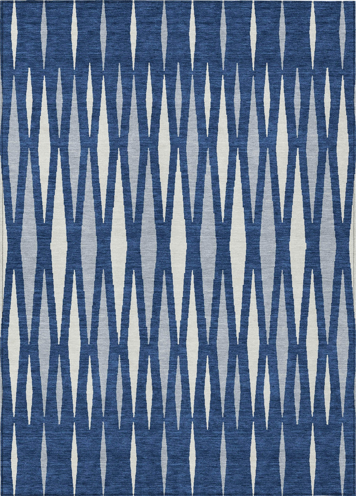 Piper Looms Chantille Diamonds ACN881 Navy Machine Washable Area Rug main image