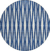 Piper Looms Chantille Diamonds ACN881 Navy Machine Washable Area Rug Round Main Image