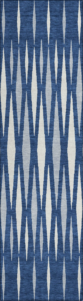 Piper Looms Chantille Diamonds ACN881 Navy Machine Washable Area Rug Runner Main Image