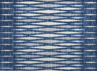 Piper Looms Chantille Diamonds ACN881 Navy Machine Washable Area Rug Scatter Main Image