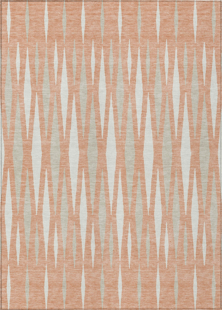 Piper Looms Chantille Diamonds ACN881 Salmon Machine Washable Area Rug main image