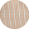 Piper Looms Chantille Diamonds ACN881 Salmon Machine Washable Area Rug Round Main Image