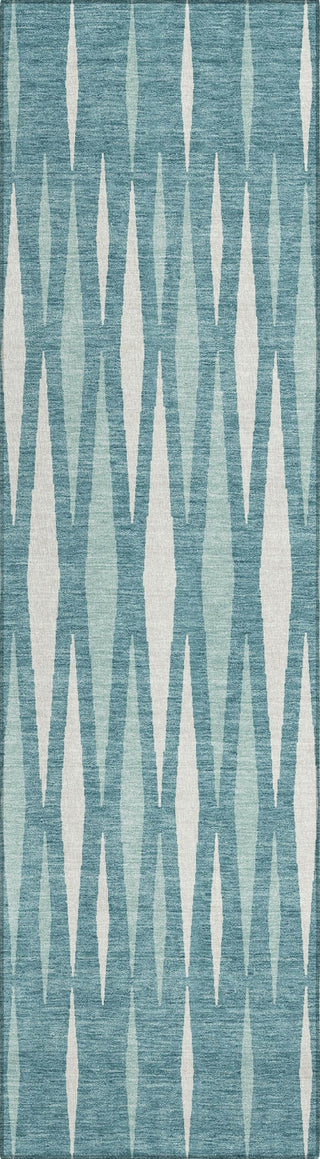 Piper Looms Chantille Diamonds ACN881 Teal Machine Washable Area Rug Runner Main Image