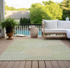 Piper Looms Chantille Circles ACN882 Aloe Machine Washable Area Rug Outdoor Lifestyle Image Feature