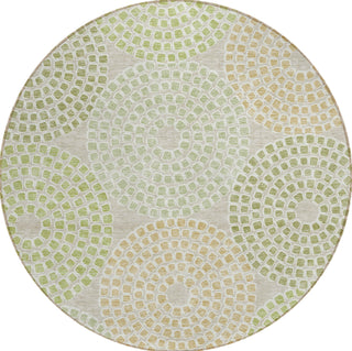 Piper Looms Chantille Circles ACN882 Aloe Machine Washable Area Rug Round Main Image