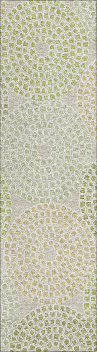 Piper Looms Chantille Circles ACN882 Aloe Machine Washable Area Rug Runner Main Image