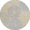 Piper Looms Chantille Circles ACN882 Beige Machine Washable Area Rug Round Main Image