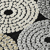 Piper Looms Chantille Circles ACN882 Black Machine Washable Area Rug Swatch Image
