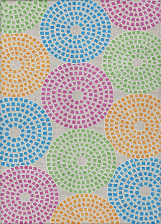 Piper Looms Chantille Circles ACN882 Cream Machine Washable Area Rug main image