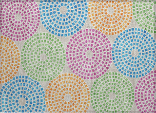 Piper Looms Chantille Circles ACN882 Cream Machine Washable Area Rug Scatter Main Image