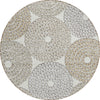 Piper Looms Chantille Circles ACN882 Ivory Machine Washable Area Rug Round Main Image