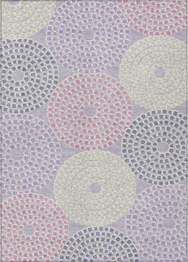 Piper Looms Chantille Circles ACN882 Lavender Machine Washable Area Rug main image