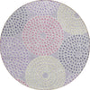 Piper Looms Chantille Circles ACN882 Lavender Machine Washable Area Rug Round Main Image