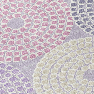 Piper Looms Chantille Circles ACN882 Lavender Machine Washable Area Rug Swatch Image