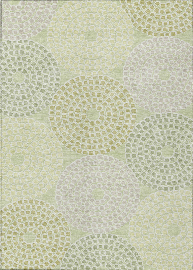 Piper Looms Chantille Circles ACN882 Mint Machine Washable Area Rug main image