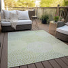 Piper Looms Chantille Circles ACN882 Mint Machine Washable Area Rug Outdoor Lifestyle Image Feature