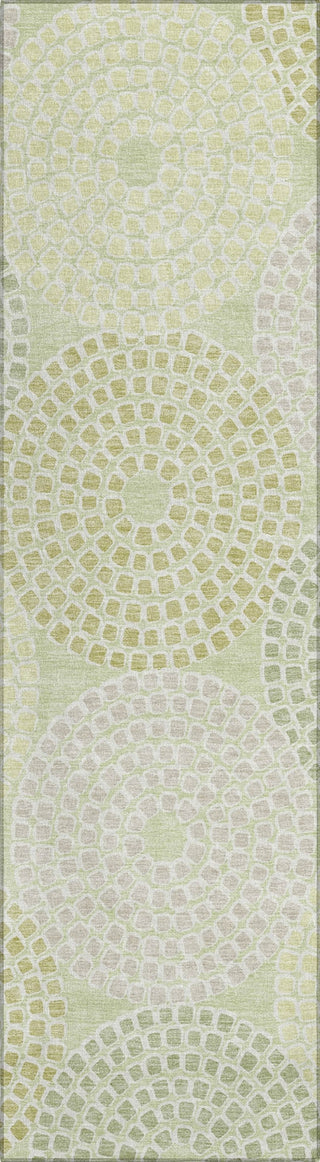 Piper Looms Chantille Circles ACN882 Mint Machine Washable Area Rug Runner Main Image