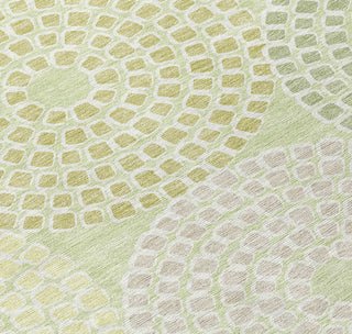 Piper Looms Chantille Circles ACN882 Mint Machine Washable Area Rug Swatch Image