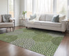 Piper Looms Chantille Circles ACN882 Olive Machine Washable Area Rug Lifestyle Image Feature