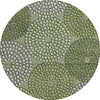 Piper Looms Chantille Circles ACN882 Olive Machine Washable Area Rug Round Main Image