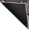 Piper Looms Chantille Scrolls ACN883 Eggplant Machine Washable Area Rug Backing Image