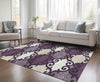 Piper Looms Chantille Scrolls ACN883 Eggplant Machine Washable Area Rug Lifestyle Image Feature