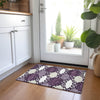 Piper Looms Chantille Scrolls ACN883 Eggplant Machine Washable Area Rug Scatter Lifestyle Image Feature