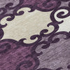 Piper Looms Chantille Scrolls ACN883 Eggplant Machine Washable Area Rug Swatch Image