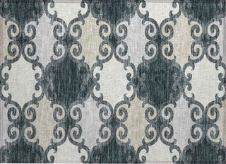 Piper Looms Chantille Scrolls ACN883 Gray Machine Washable Area Rug Scatter Main Image