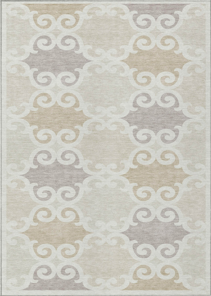 Piper Looms Chantille Scrolls ACN883 Ivory Machine Washable Area Rug main image
