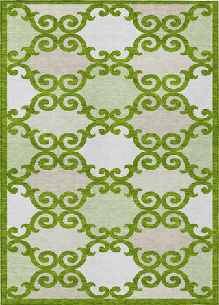 Piper Looms Chantille Scrolls ACN883 Lime Machine Washable Area Rug main image