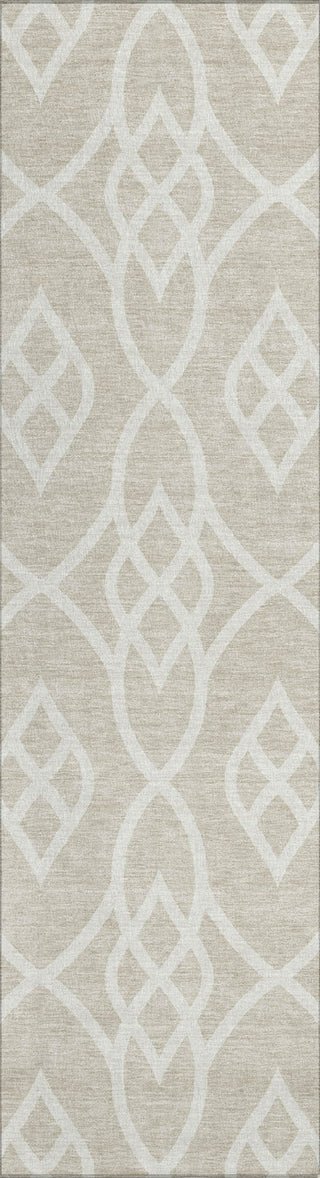 Piper Looms Chantille Scrolls ACN884 Beige Machine Washable Area Rug Runner Main Image
