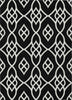 Piper Looms Chantille Scrolls ACN884 Black Machine Washable Area Rug main image
