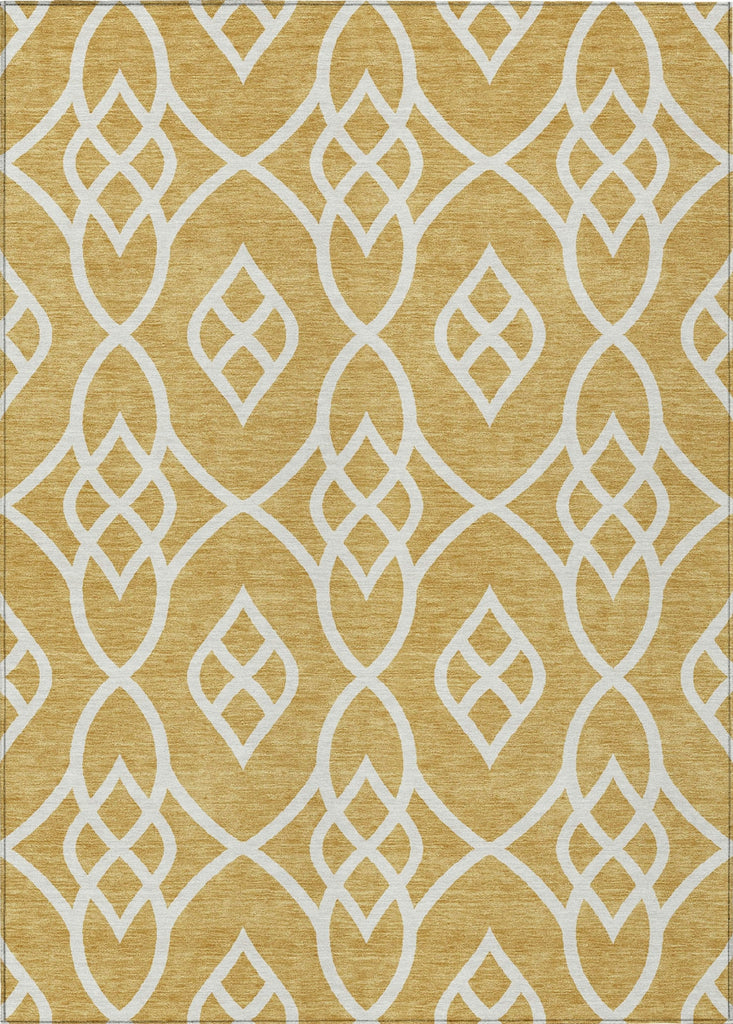 Piper Looms Chantille Scrolls ACN884 Gold Machine Washable Area Rug main image