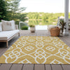 Piper Looms Chantille Scrolls ACN884 Gold Machine Washable Area Rug Outdoor Lifestyle Image Feature