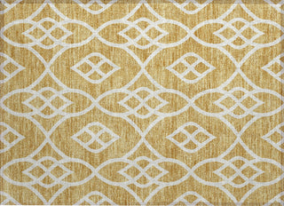 Piper Looms Chantille Scrolls ACN884 Gold Machine Washable Area Rug Scatter Main Image