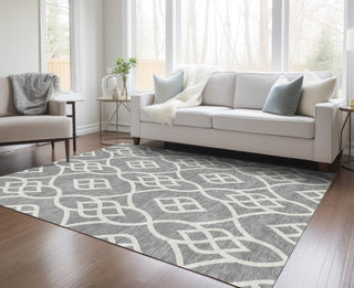Piper Looms Chantille Scrolls ACN884 Gray Machine Washable Area Rug Lifestyle Image Feature