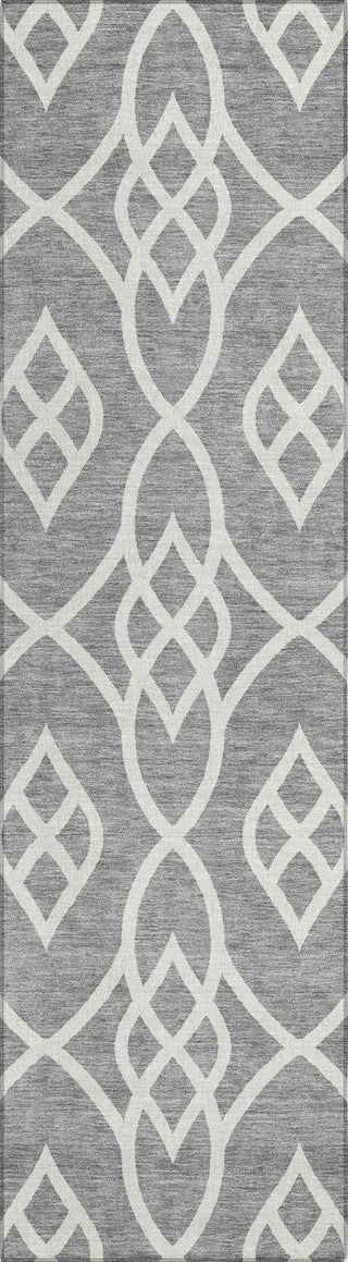 Piper Looms Chantille Scrolls ACN884 Gray Machine Washable Area Rug Runner Main Image