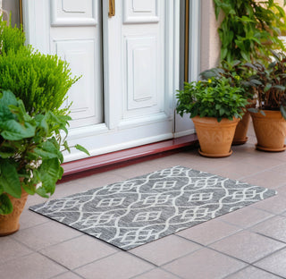 Piper Looms Chantille Scrolls ACN884 Gray Machine Washable Area Rug Scatter Outdoor Lifestyle Image Feature