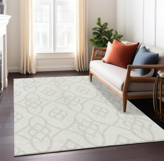 Piper Looms Chantille Scrolls ACN884 Ivory Machine Washable Area Rug Lifestyle Image Feature