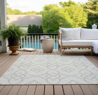 Piper Looms Chantille Scrolls ACN884 Ivory Machine Washable Area Rug Outdoor Lifestyle Image Feature