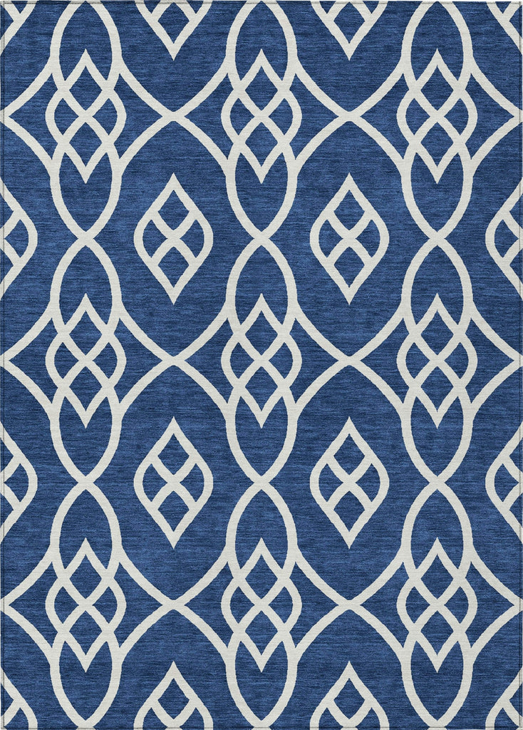 Piper Looms Chantille Scrolls ACN884 Navy Machine Washable Area Rug main image