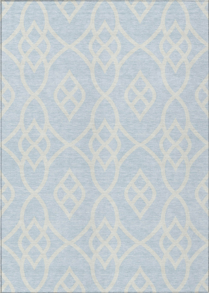Piper Looms Chantille Scrolls ACN884 Sky Machine Washable Area Rug main image