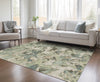 Piper Looms Chantille Floral ACN885 Beige Machine Washable Area Rug Lifestyle Image Feature
