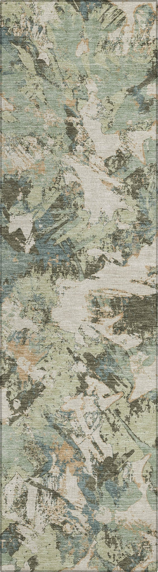 Piper Looms Chantille Floral ACN885 Beige Machine Washable Area Rug Runner Main Image