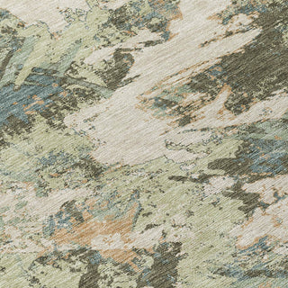 Piper Looms Chantille Floral ACN885 Beige Machine Washable Area Rug Swatch Image