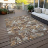 Piper Looms Chantille Floral ACN885 Brown Machine Washable Area Rug Outdoor Lifestyle Image Feature
